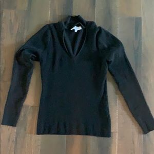 Black ribbed sweater